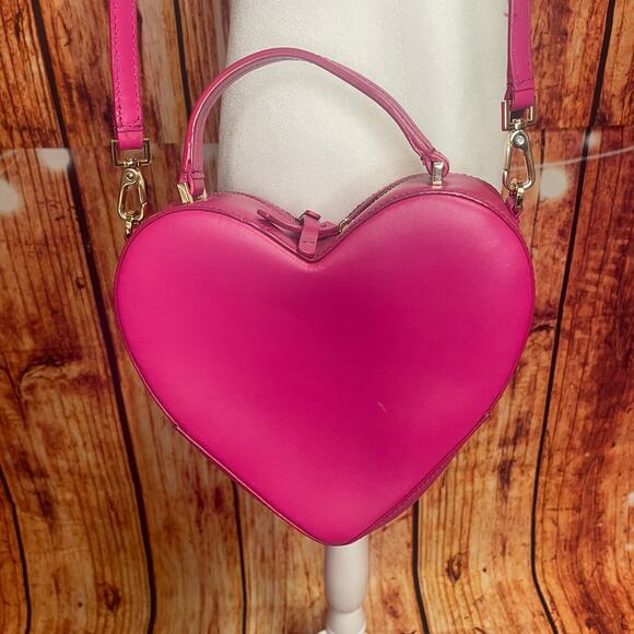 Kate Spade Sweetheart Pink purse with crossbody strap leather double zipper HTF! - Picture 2 of 7